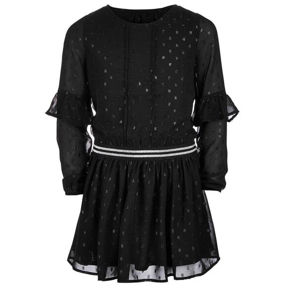 Epic Threads Girls Dress Size Large‎ Black Drop Waist Metallic Stripe NEW - Picture 2 of 8